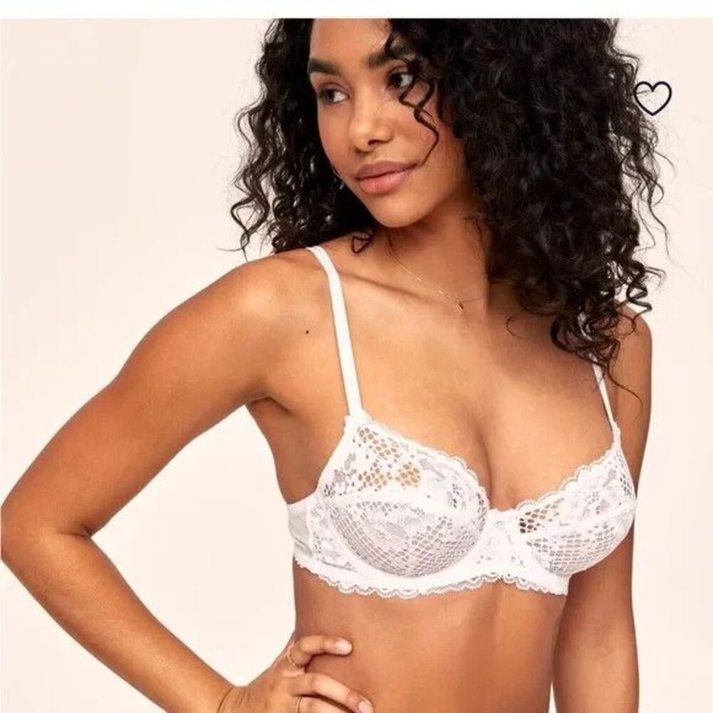 Adore Me NEW 42DDD Cinthia Unlined Rose Lace Bra 90378